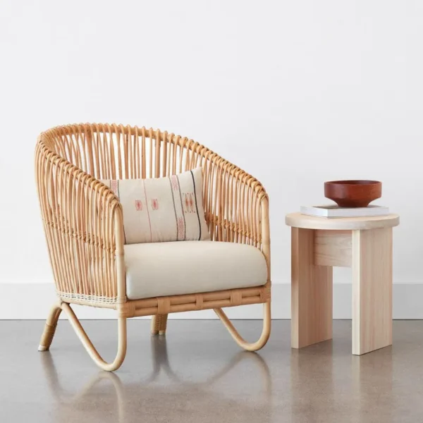 Natural Rattan Lounge Chair